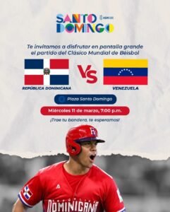 Alcaldía del Distrito Nacional proyectará juego RD Vs. Venezuela en la Plaza Santo Domingo del malecón